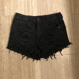 American eagle black shorts